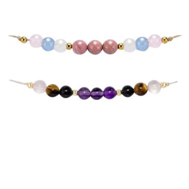 Imagem de Warmhope Pulseiras de gravidez de pedra natural premium para futuras mães, joias de apoio à saúde, bons presentes para celebrações de Natal do Dia das Mães, universal size, Latão, Sem Pedra Preciosa