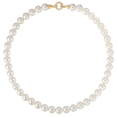 Imagem de Colares femininos de pérolas cinza, estilo taitiano exclusivo, comprimento ajustável de 45,7 cm com fecho de prata, colar leve e chique