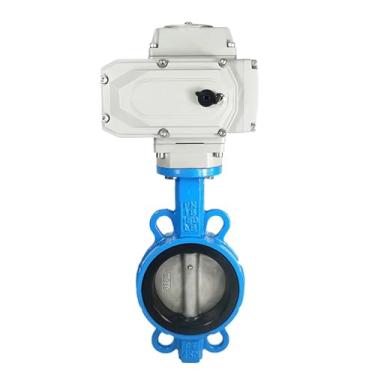 Imagem de Válvula Borboleta Elétrica de Aço Inoxidável 1,6 Mpa D971X-16Q Válvula Wafer Aço Inoxidável DN50 65 80 100 150 200 300(Dn300,24V)