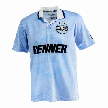 Imagem de Camiseta Grêmio Retrô Celeste 1995 Masculina, Azul, M