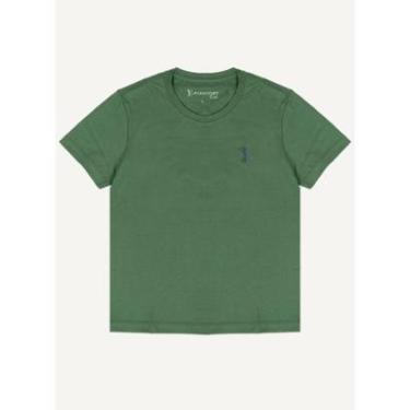 Imagem de Camiseta Infantil Básica Lisa Verde Escuro-Masculino