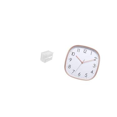 Imagem de Fenteer Caixa de Armazenamento de Papel Higiênico Moderna em Acrílico E Suporte de Papel Higiênico de Parede com Relógio Digital de Pendurar. Grande, Estilo V