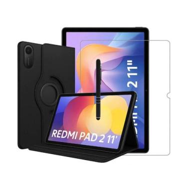 Imagem de Kit Completo Capa Giratória Película Caneta Para Redmi Pad 2