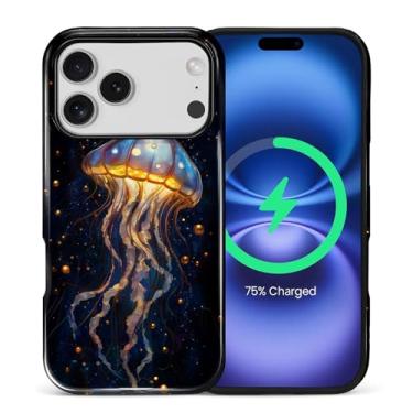 Imagem de Flivro Capa magnética para iPhone 17 Pro, compatível com Magsafe PC capa rígida de silicone amortecedor interno anti-arranhões capa de corpo inteiro à prova de choque capa fina design exclusivo vitral