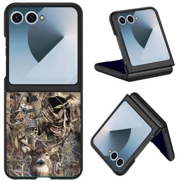 Imagem de Capa para Samsung Galaxy Z Flip 7, capa protetora ultrafina rígida de policarbonato, capa protetora fina, à prova de choque, resistente a arranhões para Galaxy Z Flip 7 5G, veado camuflado