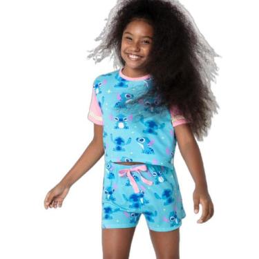 Imagem de Pijama Manga Curta Viscolycra Menina Teen Stitch - Puket, 10