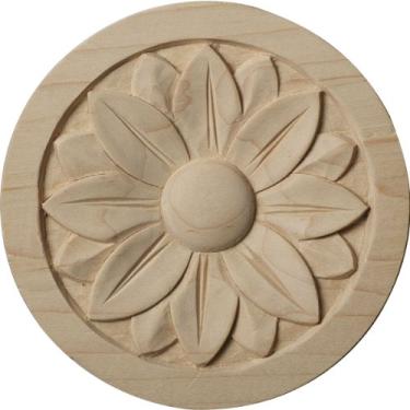 Imagem de Ekena Millwork Roseta Ros04X04BECH, 10 cm L x 10 cm A x 15 cm P, cereja