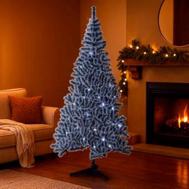 Imagem de Árvore de Natal Nevada com 600 unidadesGalhos – Árvore de Natal de alta qualidade – monte uma decoração deslumbrante e durável