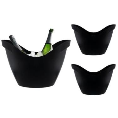 Imagem de Champanheira 8l Kit 3pçs Acrílico Resistente Várias Cores - NEOPLAS, P