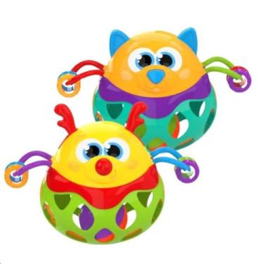 Imagem de Brinquedo Infantil Interativo Bichinhos Chocalho Sortido Som JP BRINK 