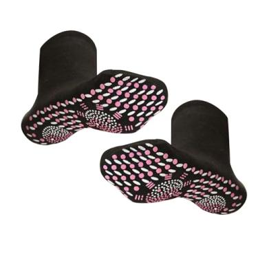 Imagem de Yinhing Meias de Autoaquecimento, Aquecimento de Ponto de Treliça Densa, Meias de Massagem de Manutenção Quente Com Massagem Estática para Microcirculação de Pés, para Homens e (BLACK)