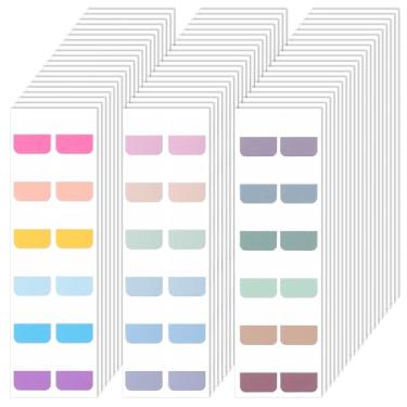Imagem de IANFAN 720 peças de abas adesivas de índice, 18 cores de anotações graváveis, marcadores de página de livro médio, marcadores de página, etiquetas de índice reposicionáveis para cadernos, pasta de