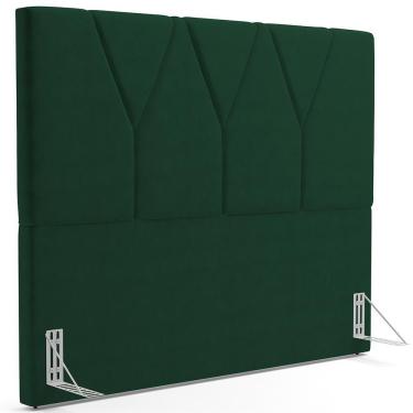 Imagem de Cabeceira Cama Casal King 195cm Aura Suede W01 Verde - Mpozenato