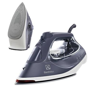Imagem de Ferro de Passar Seco e vapor Electrolux antiaderente base ceramica vapor vertical extra 2000W azul marinho ESI60 220v