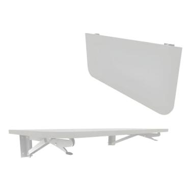 Imagem de Mesa Dobrável De Parede 130x60 Cozinha Quarto Escrivaninha Branco