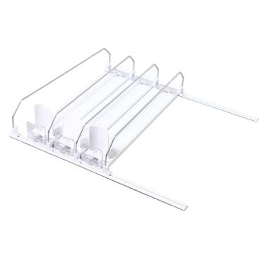 Imagem de Alomejor Dispensador de Bebidas para Geladeira, Organizador de Lata de Refrigerante Auto-empurrável Ajustável de 38 Cm Com Deslizamento Automático do Empurrador, Material ABS para Latas de (3