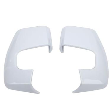 Imagem de KIMISS 2 Pçs Porta Asa Espelho Cobre Substituição Abs Plástico Protetor Elegante Tampas de Visão Traseira para Trânsito Personalizado V362 2012 2023 Modelos (Branca)