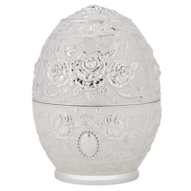 Imagem de Yosoo Porta Palito, Concha de Liga de Zinco Com Padrão de Flor Requintado, Dispensador de Palito Superior para Mesa, Cozinha, Restaurante Com Recipiente Interno de Plástico PP (Amanhecer prateado)