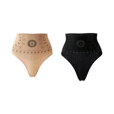 Imagem de Calcinha Feminina Sem Costura De Cintura Alta Com Estampa, Controle De