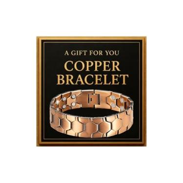 Imagem de YANCHUN Pulseira de cobre masculina de cobre para alívio da dor presente para pai, marido, dia dos pais, aniversário, presente de Natal, Large, Sem Pedra Preciosa
