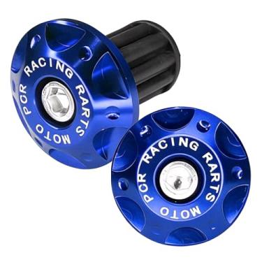 Imagem de JYIS 2 peças de plugues de barra de motocicleta, tampas de extremidade de guidão de liga de alumínio, guidão de motocicleta antiqueda à prova de choque para bicicletas, scooters, motocicletas off-road