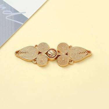 Imagem de Aperte o botão de cintura para mulheres saia calça jeans clipe de cintura ajustável broche de metal (D)