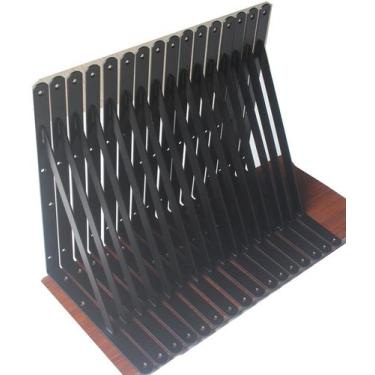 Imagem de Suportes de prateleira MHMYDZ Heavy Duty Black, pacote com 20 unidades