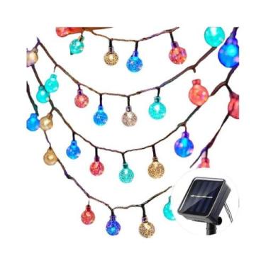 Imagem de Luzes De Cordão LED Solar Em Forma De Bolha Para Camping, Tenda, Quart