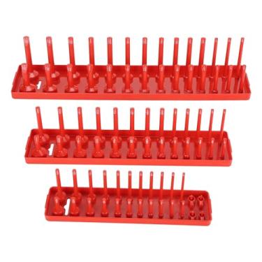 Imagem de LiebeWH Suporte de Soquete de Unidade, Bandeja Organizadora de Bastão Alto, Detentor de Armazenamento Multifuncional, Trilho Magnético Contém Broca de Extensão de Soquetes de Tamanho Profundo,