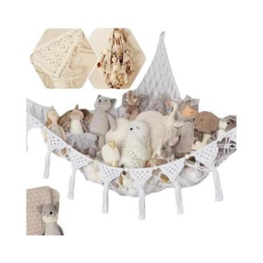 Imagem de Organizador De Brinquedos Em Rede Para Quarto, Hamaca De Pelúcia Para 