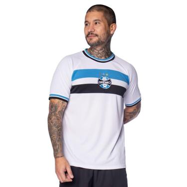 Imagem de Camiseta Masculina Grêmio Lotus Orion Listra Tricolor Branco-Masculino