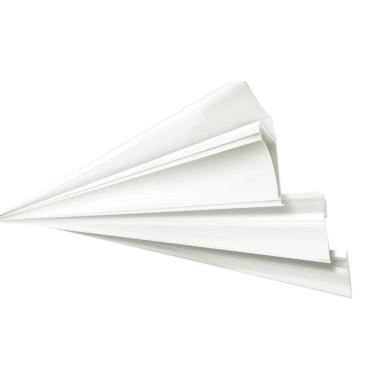 Imagem de Meia Cana Polifort 8mm x 38mm x 6,00m Barra Branco Neve