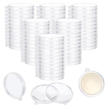Imagem de FINGERINSPIRE 100 peças de acrílico porta-moedas, pingentes, protetor de cápsula de moeda transparente com diâmetro interno de 3,8 cm de diâmetro interno, chaveiro redondo para exibição de moedas