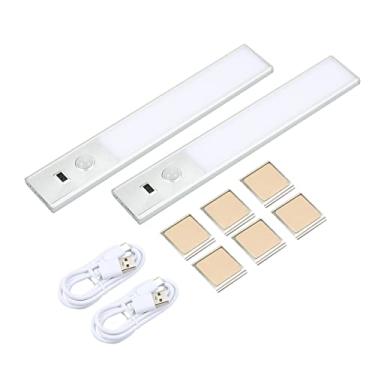Imagem de 2UNS Lâmpada de Armário com 31 LEDs Sensor Movimento PIR Modo Manual Brilho Constante 2 Modos Iluminação Regulagem Contínua Design Base Magnética Type