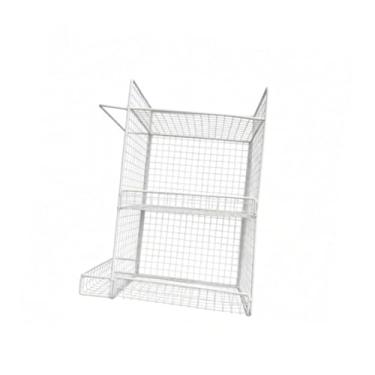 Imagem de WeiLaiKeQi Organizador de parede para cebolas, alho e vegetais, com cesto de arame metálico versátil para restaurantes.