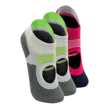 Imagem de Kit 3 Pares de Sapatilhas Antiderrapante Pilates Lupo 3286-002 Colorid