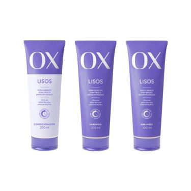 Imagem de Kit Ox Lisos 1 Cond 200Ml + 2 Shampoo 200Ml