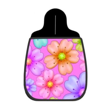 Imagem de Lixeira De Carro Organizador Lixinhocar Flores Pastel Fundo Rosa