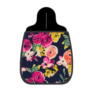 Imagem de Lixeira De Carro Organizador Lixinhocar Flor Laranja e Cinza Escuro