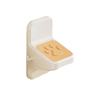 Imagem de KiBcsLic Suporte para os pés para chuveiro, banheiro, pedal ergonômico, montado na parede, apoio conveniente e antiderrapante para depilar as pernas, fazer, Branco Amarelo