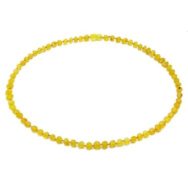 Imagem de Amber Guru Colar de âmbar báltico para mulheres e homens (autêntico, certificado) - 55 cm, contas cruas/não polidas - joia unissex feita à mão com contas âmbar para adultos, 21.7 inches, Âmbar báltico