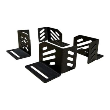 Imagem de KiBcsLic Conjunto de 4 peças de suportes de canto para bagageiro, fivelas de fixação, peças de reposição profissionais de alto desempenho para montagem em rack