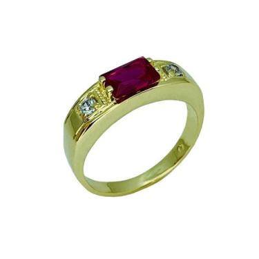 Imagem de Anel Formei folheado - Cod 685 F - Carlitos Joias, Vermelha rubi, 30