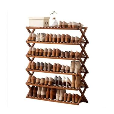 Imagem de 3FLQOOPP Sapateira Sapateira Prateleira de Sapatos Dobrável Organizador de Armazenamento de Sapatos para Corredor Sala de Estar Requintado Bonito, 5 Camadas 100 cm ()