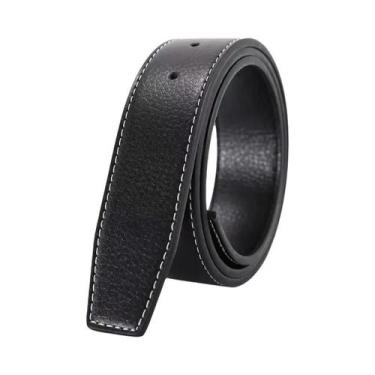 Imagem de Cinto De Couro Luxuoso Masculino De 3,8cm Com Fivela De Designer De Al