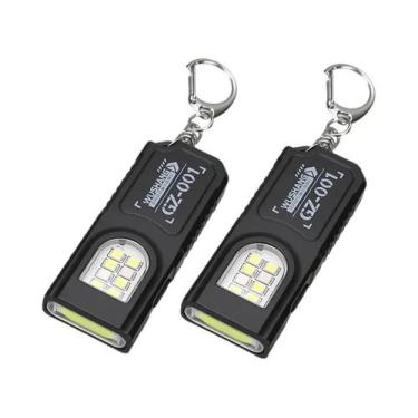 Imagem de Lanterna Portátil LED Recarregável Por USB Com Clipe Luzes De Advertên