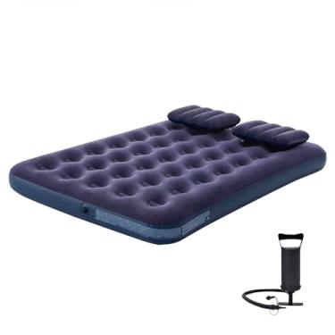 Imagem de Outraveler Colchão de ar de tamanho completo, cama inflável com bomba e travesseiros, colchão inflável para acampamento e casa