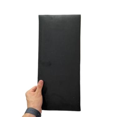 Imagem de Cabeceira Dubai Modular Estofada 20x45 cm para Cama Box | Kit com 20 Placas Retangulares Autocolantes(15,PRETO)