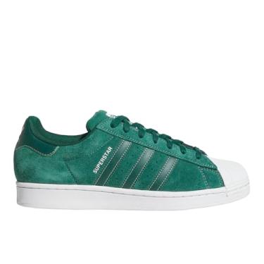 Imagem de adidas Tênis de skate masculino Superstar ADV, Verde central/calçado branco/verde central, 41