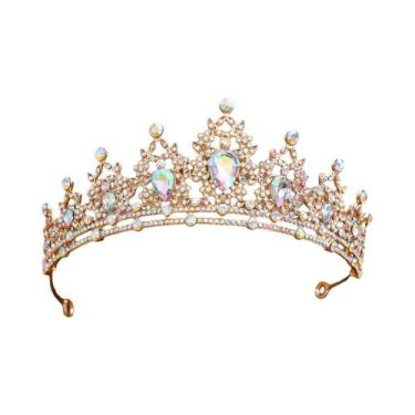 Imagem de Tiaras E Coroas De Cristal Barroco Para Mulheres, Acessórios De Cabelo